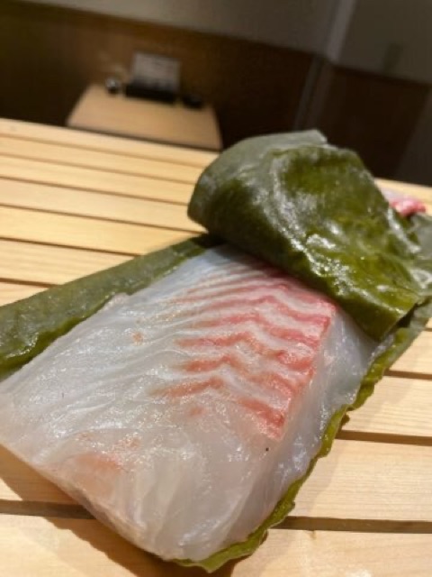 鯛昆布締め造り