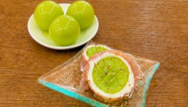 マスカット＆チーズ生ハム巻き